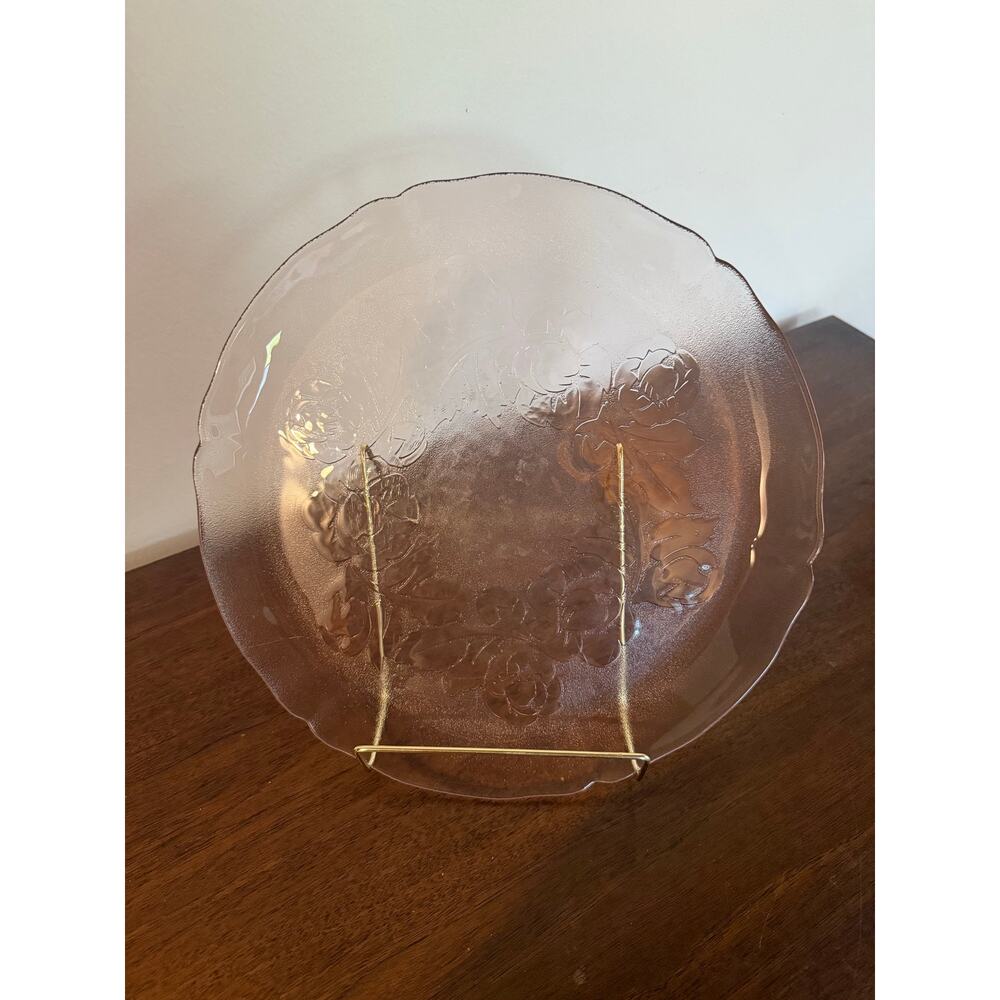 Vintage Arcoroc France Rosaline Pink Platter